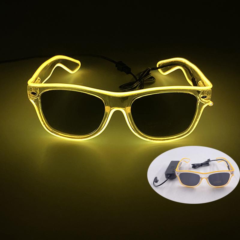 Nuovi Occhiali Stile Cyberpunk Cool Decorazione Luminosa per Feste Occhiali da Sole LED Luminosi Illuminazione Bar Rave Musica Festa da Ballo