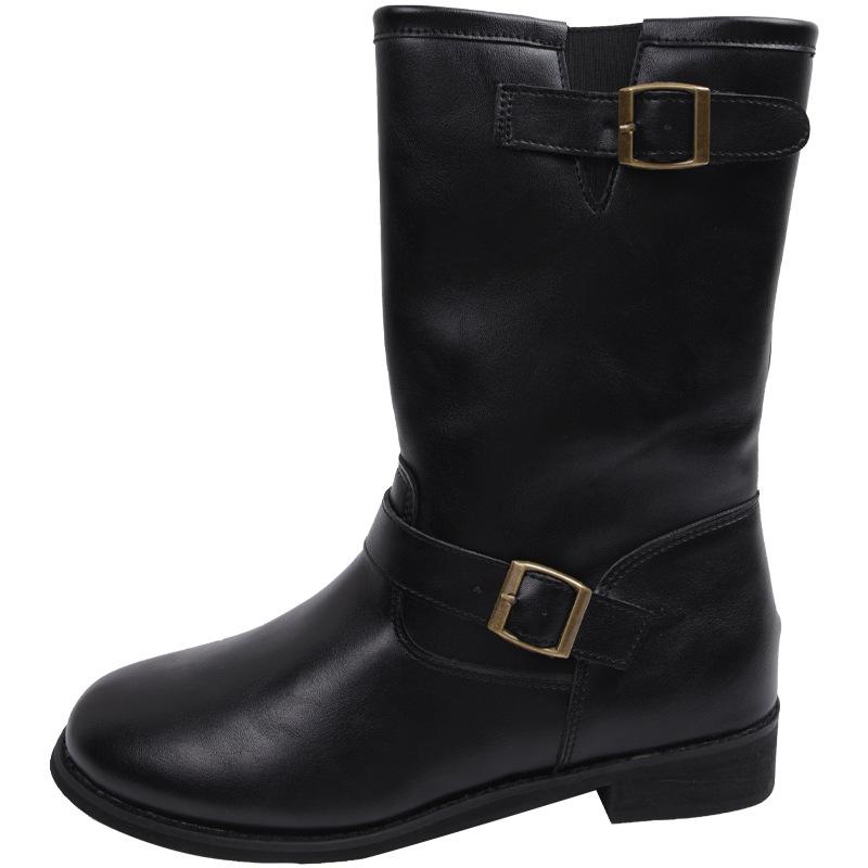 Fashion retro American versatile thick heel thick-soled Martin boots women's 2025 new summer heightening explosion thin short boots