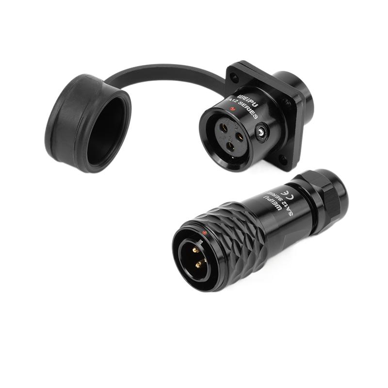 WEIPU SA12 Waterproof M12 Connector 2 3 4 5 6 7 9 Pin Industry Electric Male Plug Panel Mount Female Socket AC/DC Power Adapter