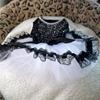 Glitter Lace Bowknot Bubble Skirt Pet Dress Clothes Puppy Costume Photo Shooting Prop