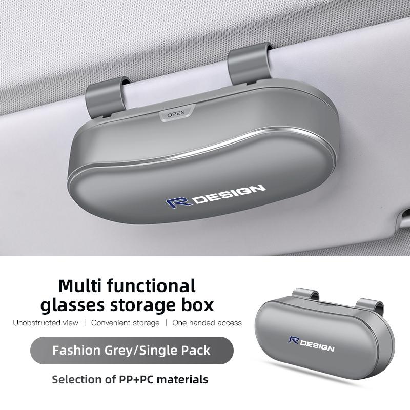 Car Glasses Clip For Volvo Rdesign V60 V40 XC60 XC90 S60 C30 V50 V70 S80 T6 Auto Sunglasses Case Box High Quality Accessorie