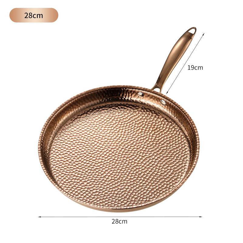 

Сковорода из нержавеющей стали 304 с антипригарным покрытием для жарки омлета и стейка, бытовая кованая сковорода для кухни, кухонная утварь