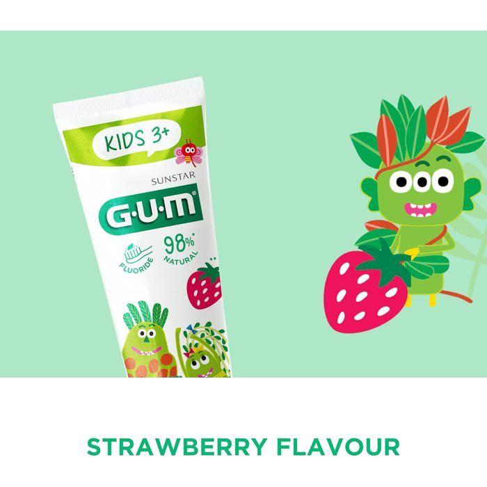 Toothpaste - Gum - Kids 2 To 6 Years - 50ml - Fluoridated - Strawberry Flavor - Paraben-free