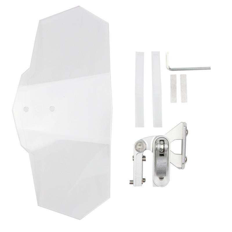 

2024 Новый 1 шт. Мотоциклетное ветровое стекло маленькое ветровое стекло регулируемое с увеличенным потоком воздуха ветровое стекло белый