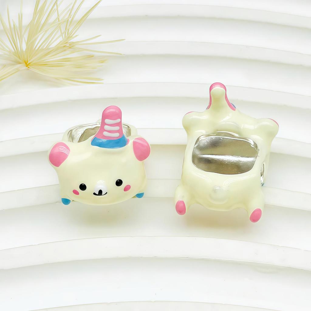 DIY 3D Alloy Drip Oil Cartoon Beaded Jewelry for Bracelets & Necklaces