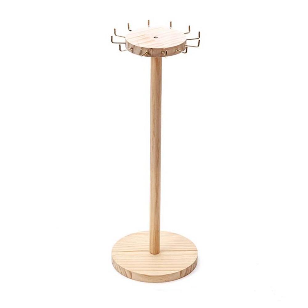 Solid Wood Jewelry Organizer Pendant Bracelets Jewelry Storage Rack Vertical
