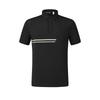 Golf Series SS25 Minimalist Casual Versatile Color-Blocked Polo Shirt Men Tops Deep-Black A11M525144F-BK