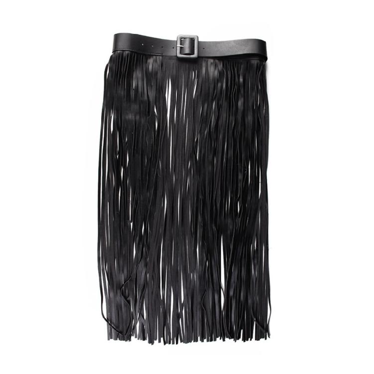 

Елегантний пояс із бахромою для любителів суконь у стилі юппі Унікальна бахрома на стегнах Чорний витончений бахромчастий корсет для талії Спідниця-накидка 1