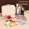 Waterproof Large-Capacity Cross-Border Makeup Bag with Detachable Partitions and Portable Handbag Design