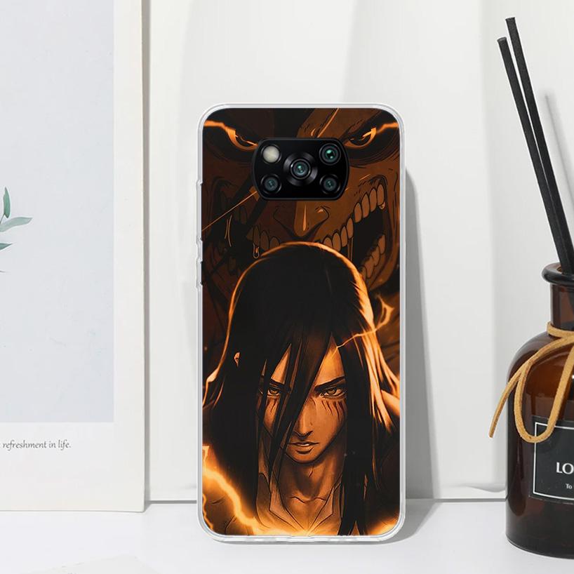 

Attack-Titan Eren Phone Case For Xiaomi Poco X7 X6 X5 M7 M8 Pro F7 Ultra Redmi 15C 15 13C 13 12C 12 10 10C 10A Art Fundas Poco X Redmi 10