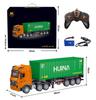 Huina Toys 1317 Scale 9Ch RTR Chassis Type 40ft Marine Container Trailer Radio Control 1/18 2.4GHz 3-Axis Head, 3-Axis (Green)