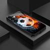 Football Enthusiast Tempered Glass Phone Case Suitable for Samsung Galaxy S26 S25 S24 S23 S22 S20 FE/Ultra/Plus Anti Drop