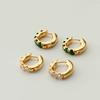 Temperament Retro Gemstone Earrings Simple Fashion Small Design Ear Buckle Style Personality Elegant Classic Casual Daily Accessories