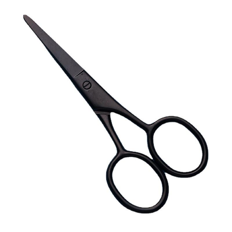 Stainless Steel Manual Round Head Nose Hair Small Scissors Trimmer Does Not Hurt The Nasal Cavity, Can Be Washed Beauty Trimming