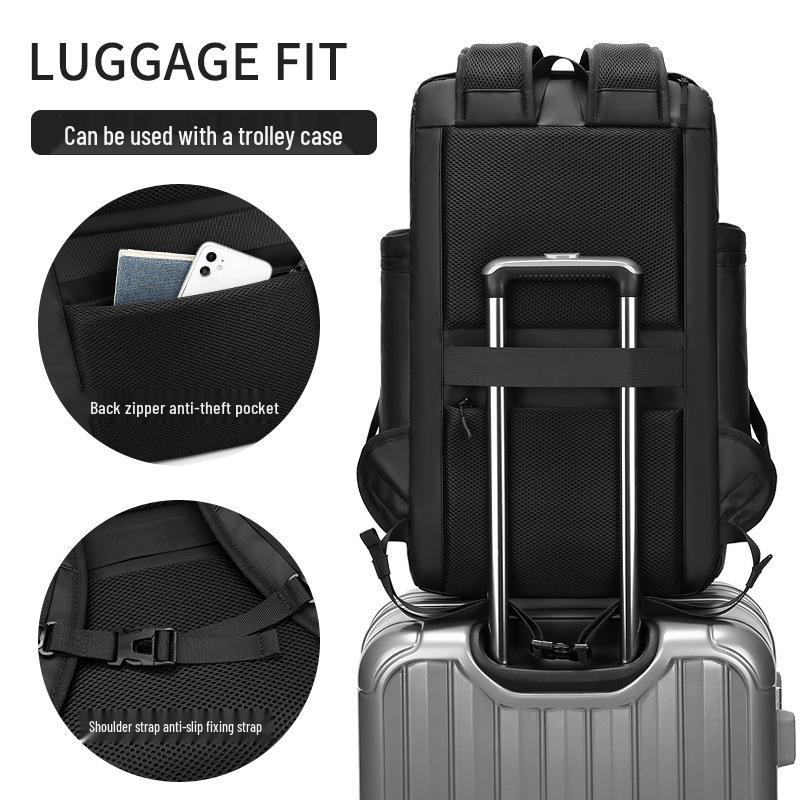 Men’s Large Capacity Sports Travel Backpack: Lightweight, Wet/Dry Separation, Business Trip & School Computer Bag