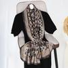 New Imitation Silk Printed Silk Scarf for Women  Versatile Geometric Sun Protection Beach Towel Ethnic Style Decoration Gauze Shawl