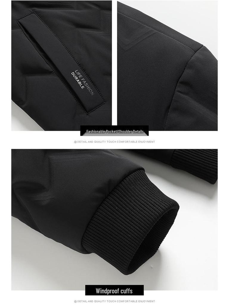 Men's Winter Down Jacket - Warm, Lightweight, Casual for Dad & Grandfather