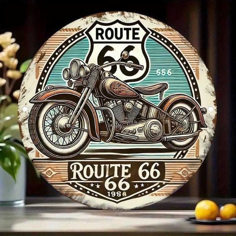 2D Flat Hanging Decorative Metal Sign Hand Painted Art