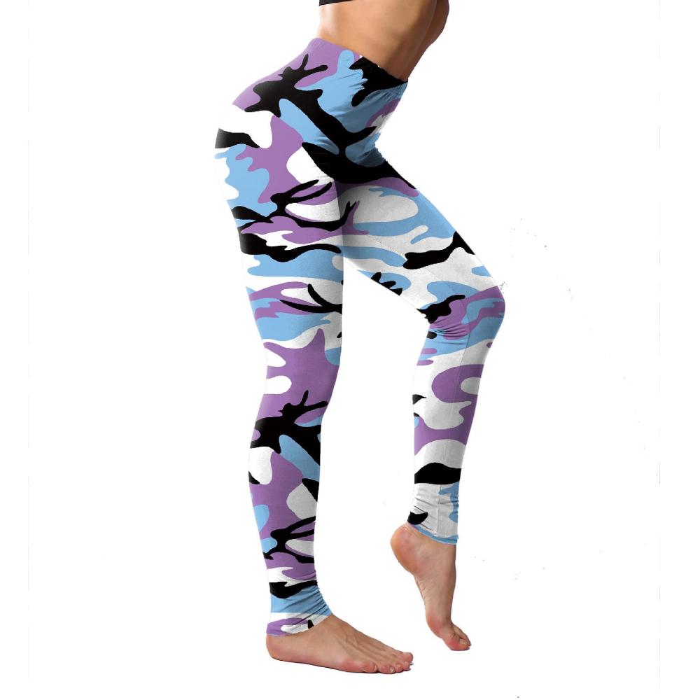Fashion Camouflage Leopard Printed Leggings High Waist Elasticity Pants Soft Trousers For Women Workout Tights Fitness Yoga Pants