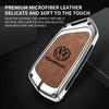 2026 Hot For VW VOLKSWAGEN Zinc Alloy Leather Car Smart Remote Key Fob Case Cover Protector Shell For VW Volkswagen Golf 8 MK8 L