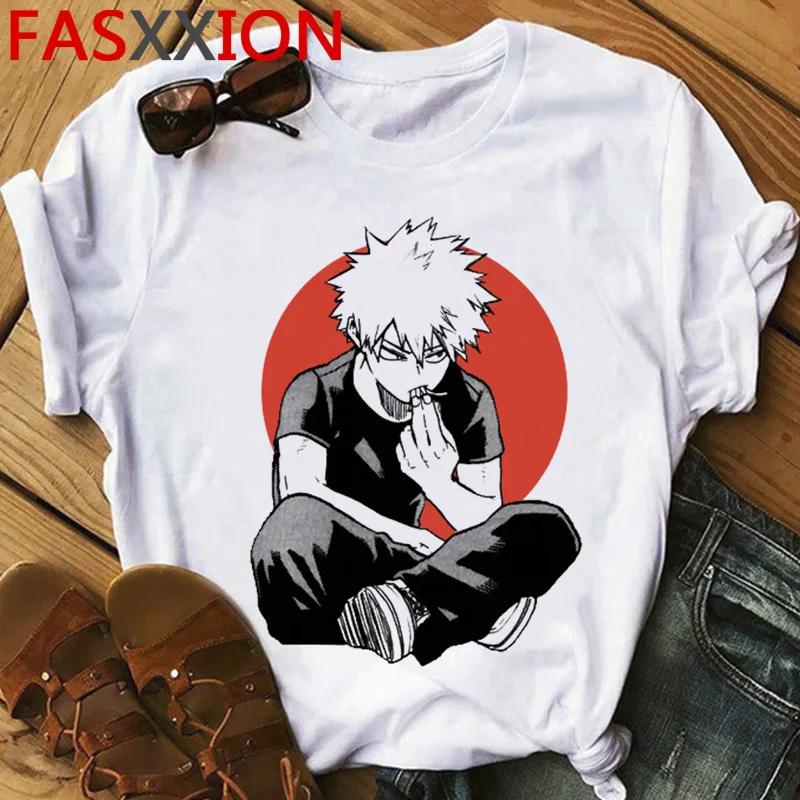 Bakugou My Hero Academia Anime Boku No Hero Academia Summer Top T-shirt Unisex White T Shirt Kawaii 2021 Streetwear Clothes