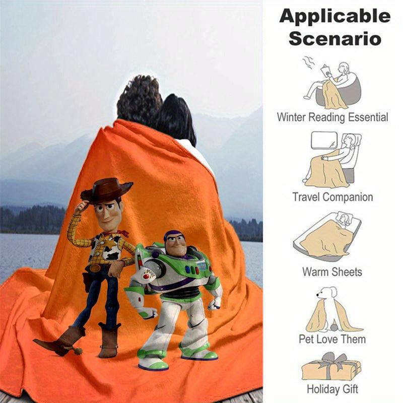 1 st, Toy Story Woody & Buzz Lightyear Filt Heminredning, Soffa, Utomhus, Presentidé, Flanell, Sovrum, Vardagsrum, Resa, Camping, Bilbruk