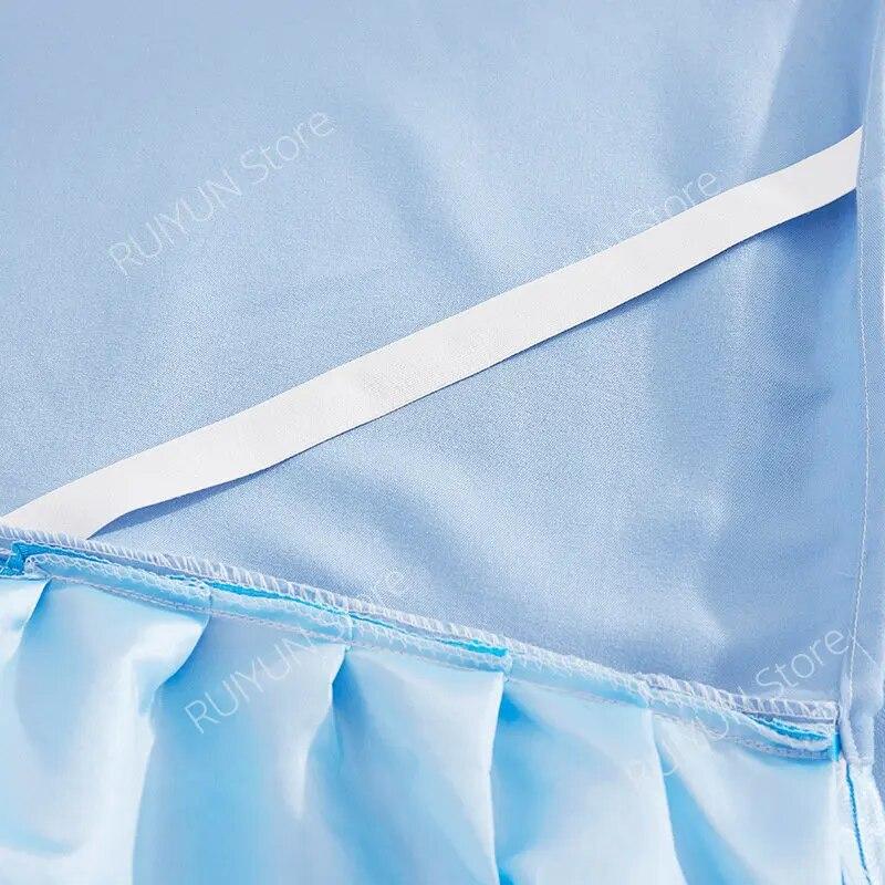 Princess Lace Bed Skirt Floral Embroidery Bed Skirt Non-slip Bed Cover Queen King Bedspread Bedding Mattress Cover Bedding Decor