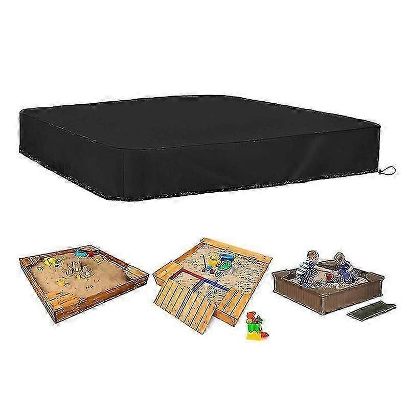 Sandpit Cover Waterproof Dustproof UV Protection Square Pool Cover with Drawstring for Sandpit, Toys and Furnitureu