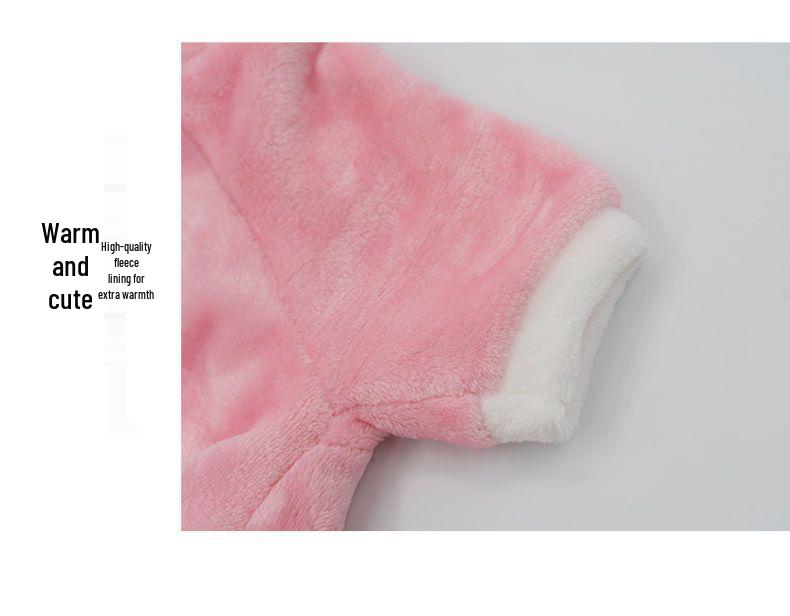 Pig Plush Fleece Costume for Cats & Small Dogs - Autumn/Winter Apparel