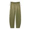 Womens/Ladies Satin Oversized Cargo Trousers
