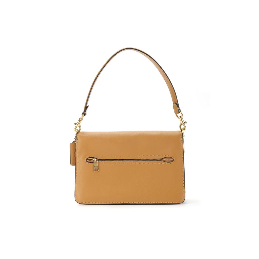 Coach Tabby 26 Gold Metal Logo Leather Shoulder Bag Medium Women shoulder bag Honey-Brown CAF52-B4T7J