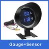 Car Water Temperature Gauge With volt meter 2 in 1 LCD Car Truck Gauge+ 26-40MM Water Temp Joint Pipe 10MM Water Tempe Sensor