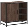 Bathroom Vanity Cabinet Brown Oak Effect 65 X 33 X 60 Cm
