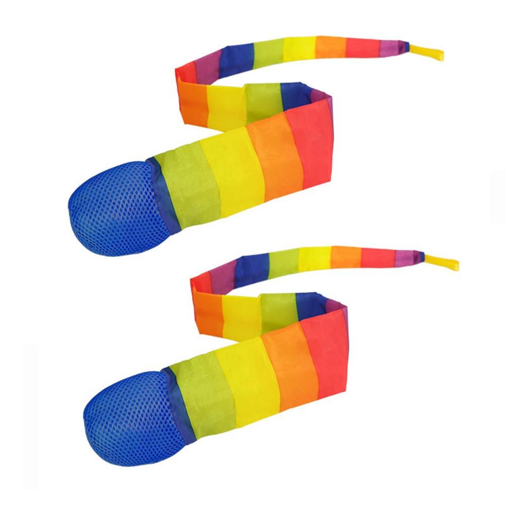 2Pcs Rainbow Tail Children's Rainbow Hand Throwing Ball  Physical Fitness