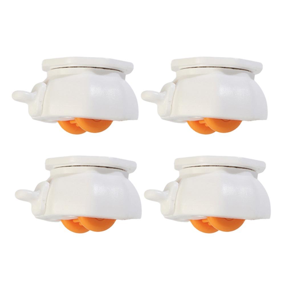 4PCS Furniture Casters Wheels with Brake Mute Wear-resistant Universal Wheel Stablize Self Adhesive Pulley Base