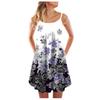 Women's Summer Casual Floral Print Short Sleeve Swing Dress