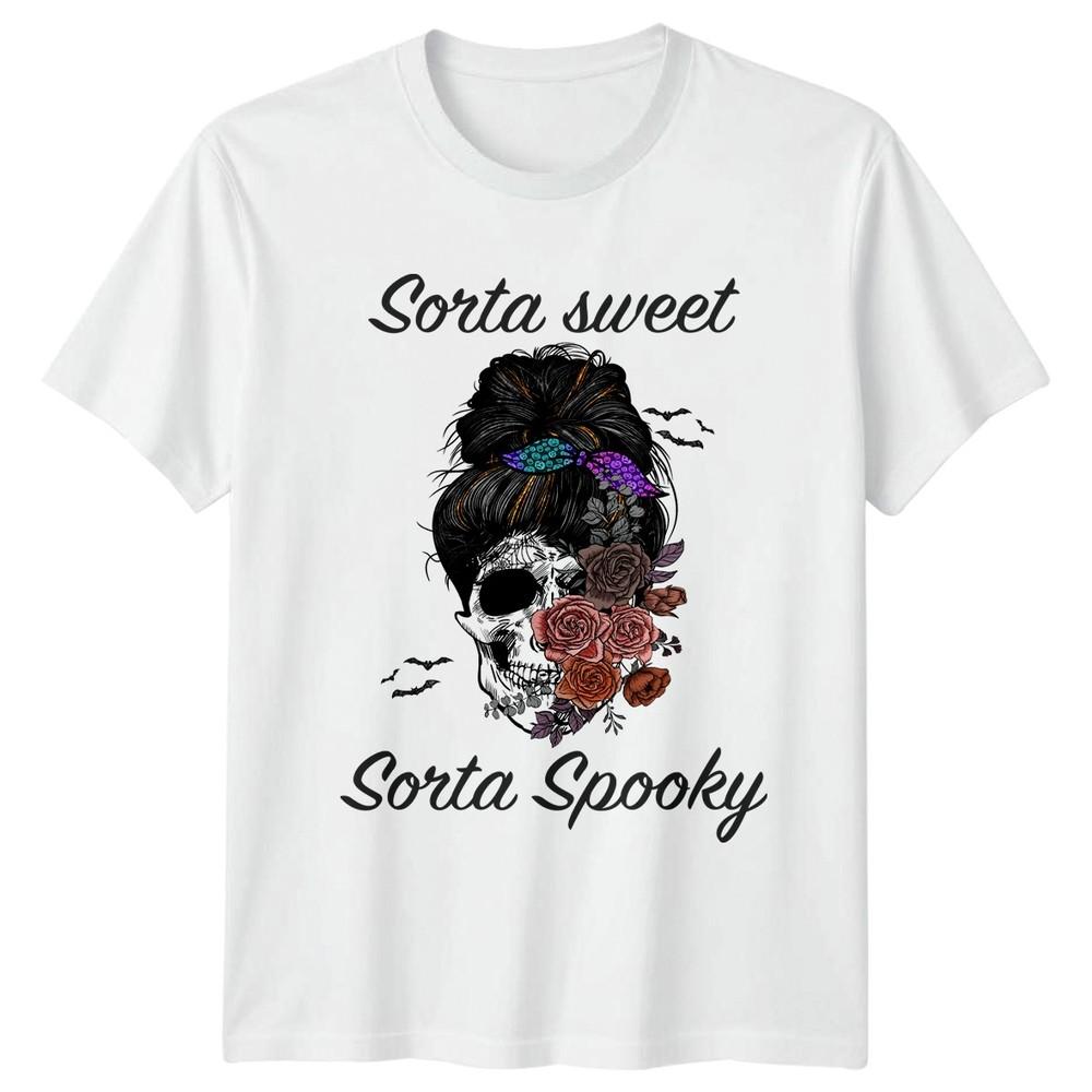 Sorta Sweet Sorta Spooky Unisexs TShirt Gothic Floral For Her S