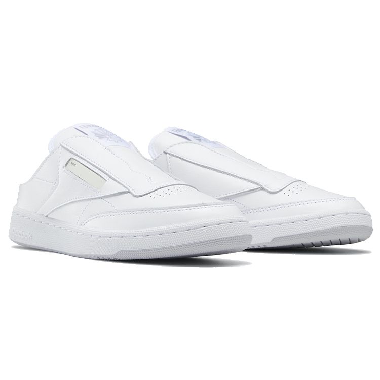 BEAMS X Reebok Club C Laceless Mule White Cold Grey Unisex Sneakers Footwear-White Cold-Grey-2 GX3853