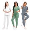 Unisex Quick-Dry Short Sleeve Scrub Suit for Medical Professionals