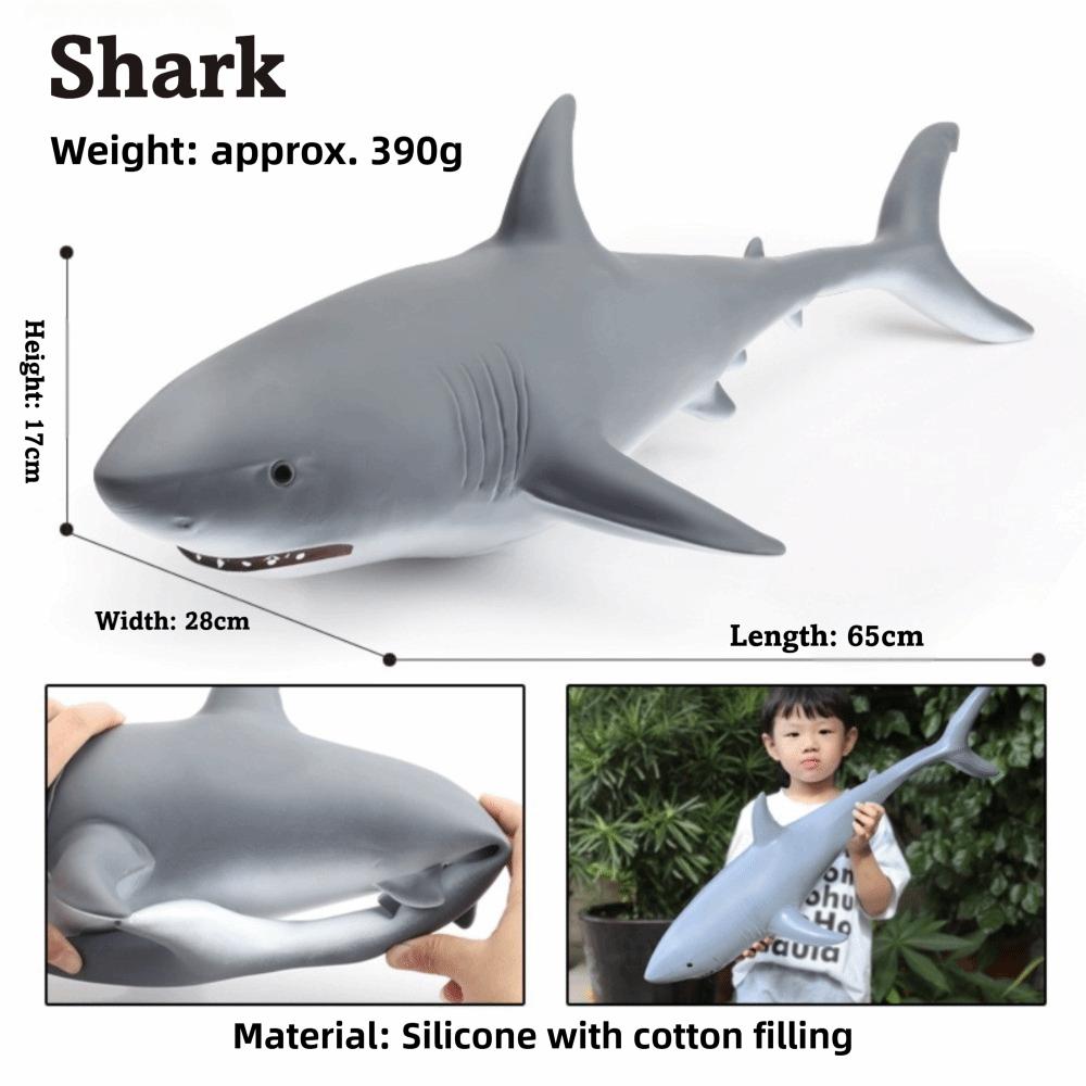 Large Size Ocean Animals Action Figures Great White Shark Model  Ocean Animal Simulation
