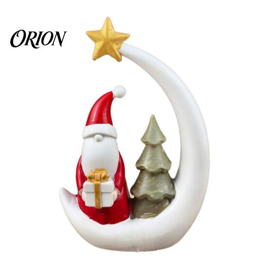 Unique Christmas Present for Friends Santa And Deer Figurine, Gnome Resin Statue, Holiday Claus Reindeer Figurines Table Centerpiece Home Living Room
