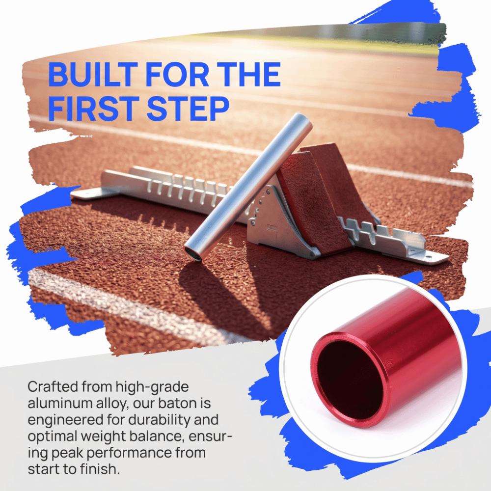 3PCS Smooth Surface Track Baton Hollow Tube Running Baton Reusable Relay Baton Sports Training