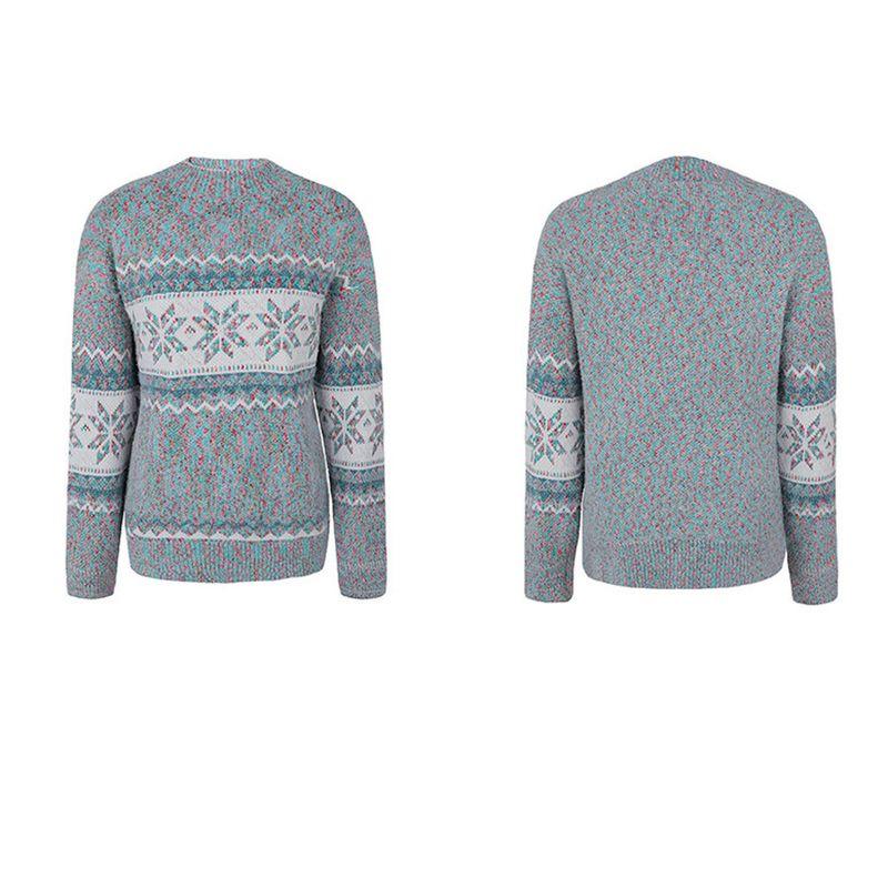 Christmas Knit Half-Turtleneck Top Woman Christmas Knitting Half Collar Top Female