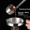 BJ 304 Stainless Steel Wine Pourer Funnel with Filter Mesh, Wine Dipper, Oil Spoon, And Liquor Dispenser Set