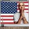 Amerikanischer Rap-Gott Hip-Hop-Musikflagge Eminem Wandteppiche Wandbehang Meme-Wandteppich Kunst Ästhetische Raumdekoration Schlafzimmer-Wandbehänge