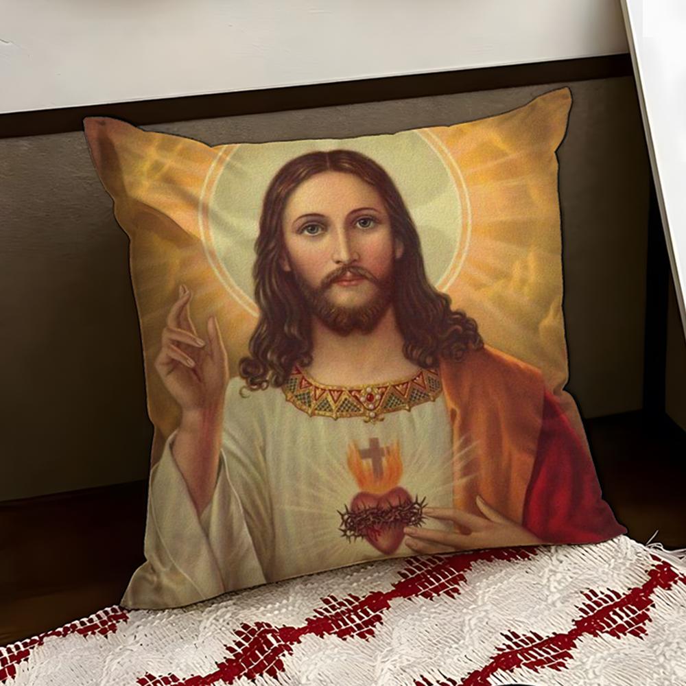 SSacred Aesthetic Art Cushion Cover Reversible Soft Durable Pillow Cover Home Car MultiScene Use for Daily Comfort
