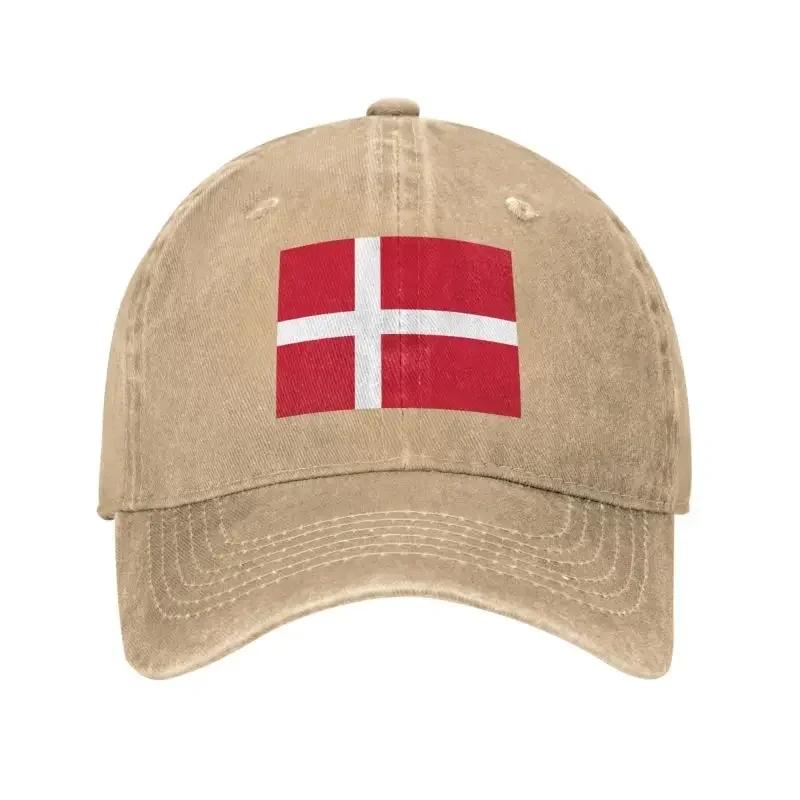 Custom Punk Unisex Cotton Flag Of Denmark Baseball Cap Adult Adjustable Dad Hat Unisex Women Sports