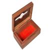 Wooden Tissue Box Carved Design Elegant Napkin Organizer Brown Box