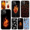 Phone Case For iPhone 17 16e 15 14 13 12 11 Pro Max SE 7 8 Plus Shell iPhone 16 Soft TPU Cover Flame Pattern