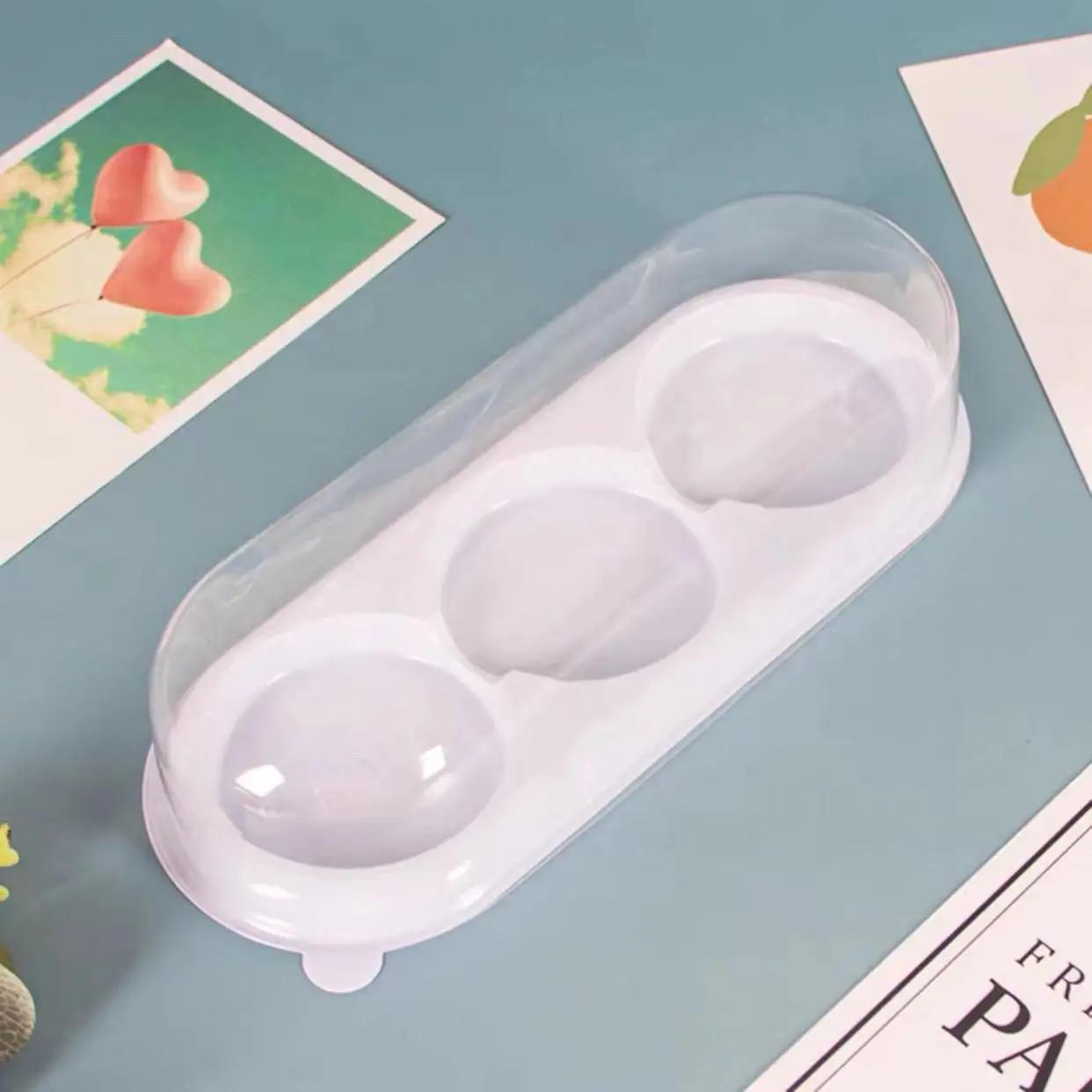 

Прямоугольные пластиковые прозрачные коробки для лунных пирожных, коробки для десертов, макарон, коробки для упаковки кондитерских изделий, контейнер для яичного желтка 50pcs